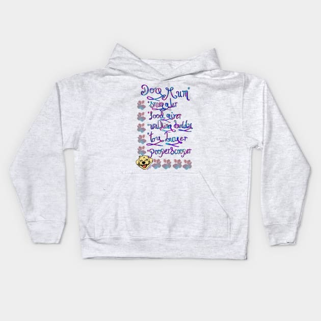 The many roles of a Dog Mum Kids Hoodie by Jodadi_O